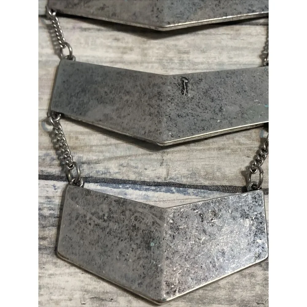 Chevron Style Silver Tone 26